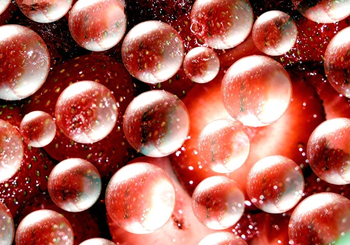 Strawberry bubbles .......