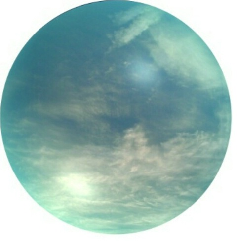 broken clouds in bubble