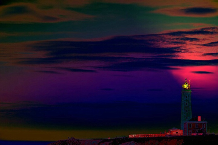 Neon lighthouse