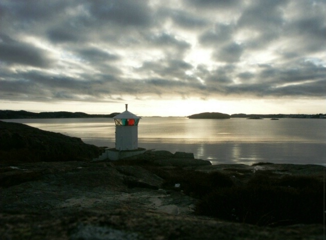 Lighthouse in swedish winterlight