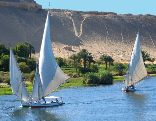 Falukkas on the Nile