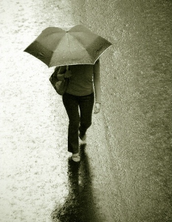 Lady with the umbrella