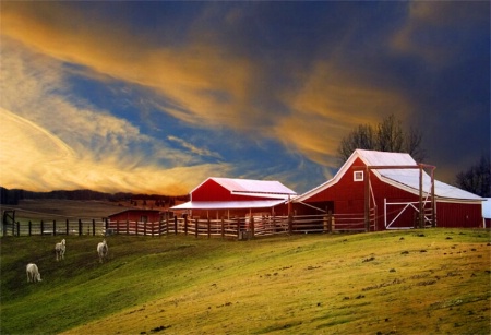 Sundown on the Farm