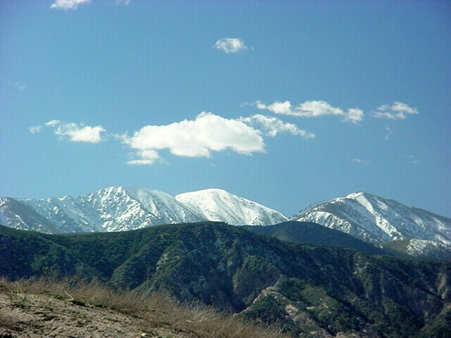 snow capped mountains