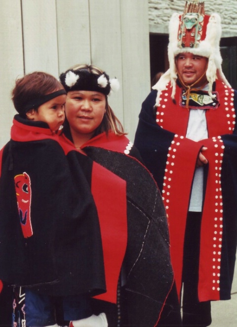 Tlingit family dancers