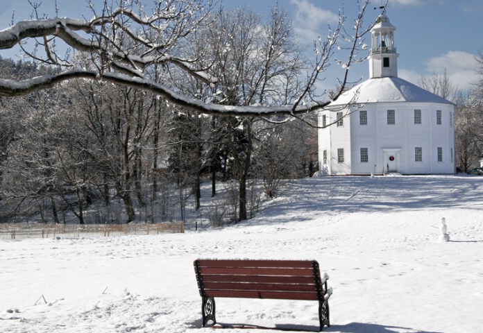 Round Church in the Snow Minus 1