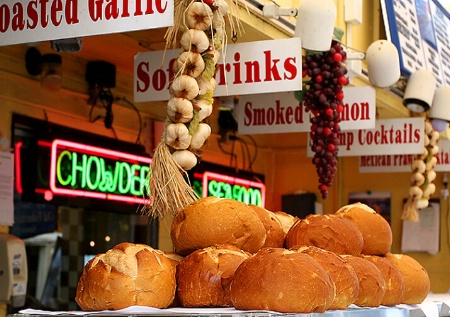 Sourdough, chowder and seafood