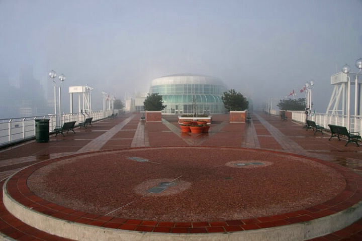 Canada Place in Fog