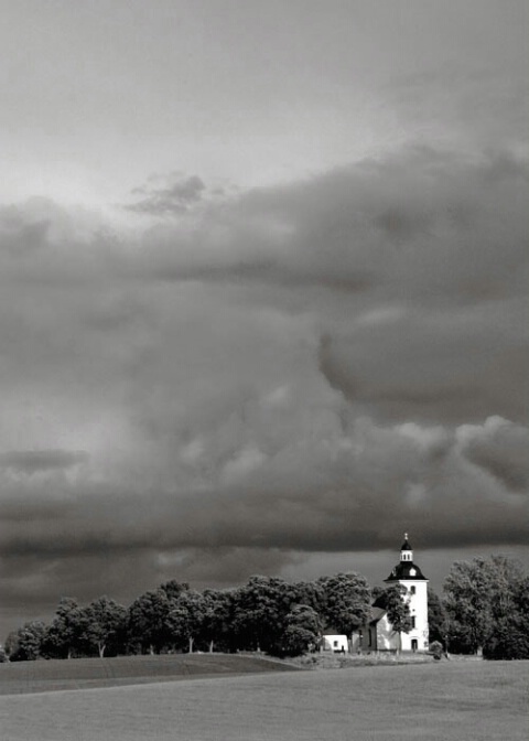 Church on hill, Orebro, Sweden 