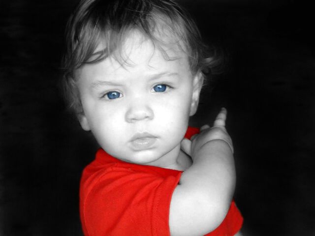 Baby blues (photoshopped)....
