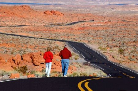 Walking, Valley of Fire, Nevada (near Las Vegas)