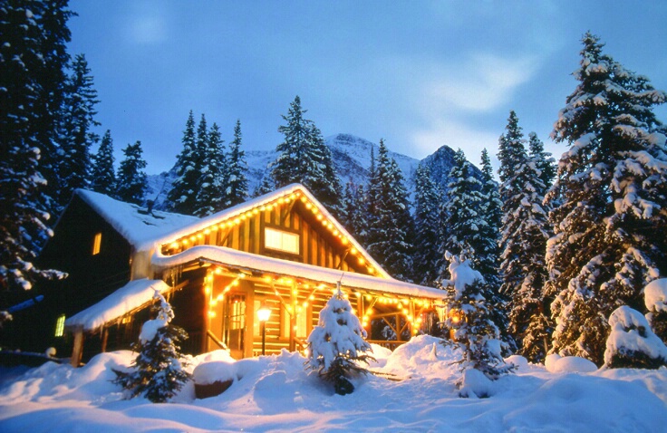 Cabin at Christmas