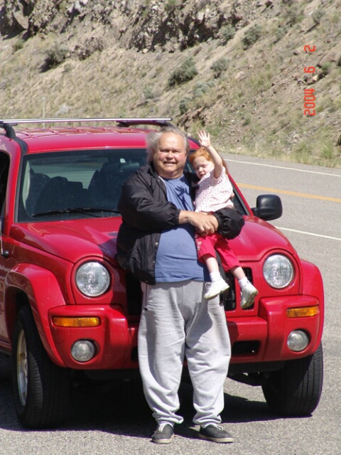 My father and my niece at Yellowstone