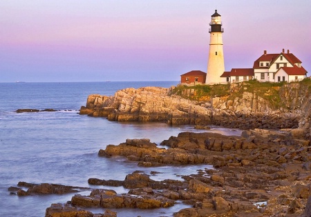 Portland Headlight at Dusk