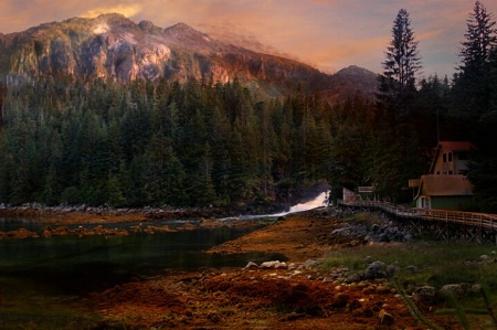 Baranof, Alaska at Sunset