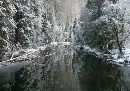 Merced River In Winter