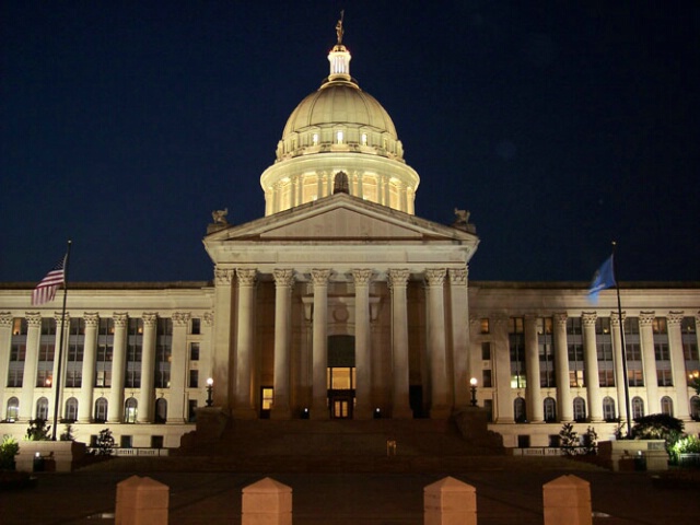 Oklahoma State Capitol at Night