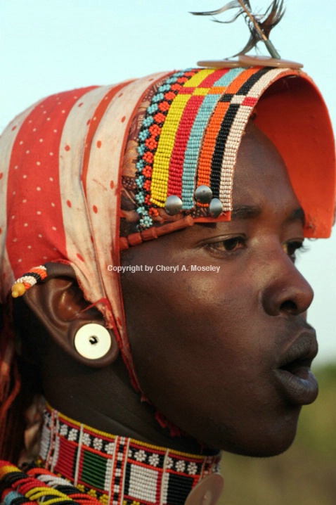 Kenyan Samburu warrior #1 7682 - ID: 916164 © Cheryl  A. Moseley
