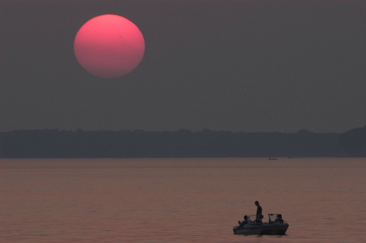 Sunset, Crab Orchard Lake, Marion, ILLINOIS.