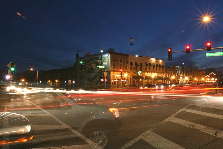 Naperville, IL Street at Night 5546