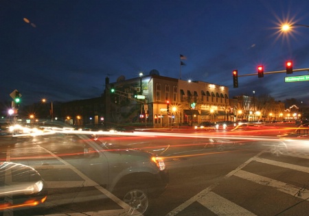 Naperville, IL Street at Night 5546