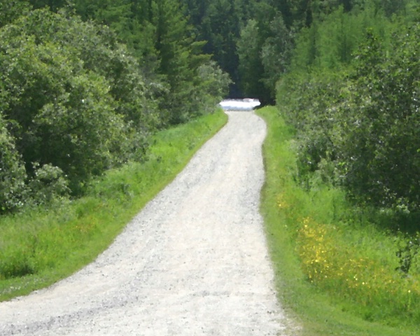 The gravel road