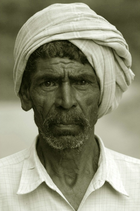 portrait of indian farmer  