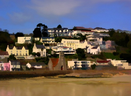 An Artistic View of St Aubin's Bay, Jersey.