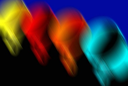 Motion Blur of 4 Cups