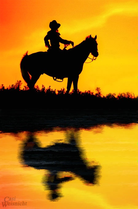 Cowgirl Sunset