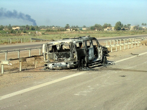 Burned Up Hummer H2