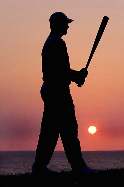 Baseball Player Sunset Silhouette - ID: 973443 © Wendy M. Amdahl