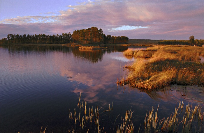 Swedish Lake at Sunset Rescanned