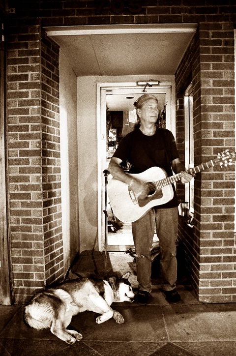 Guitarist and his dog