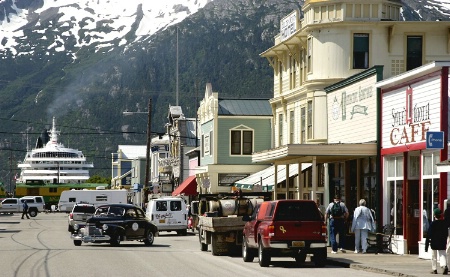 Skagway, AK, Cruise ship in harbor