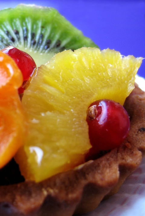 Close-up Colorful Fruit Tart