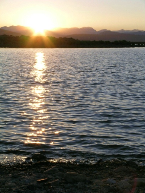 Sunset on Crowley lake