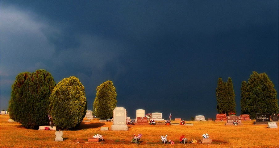 Graveyard and Stormy Sky