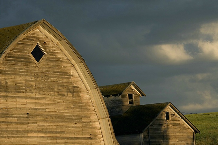 Barn in Last Light and Clearing Storm - ID: 1029292 © John Tubbs