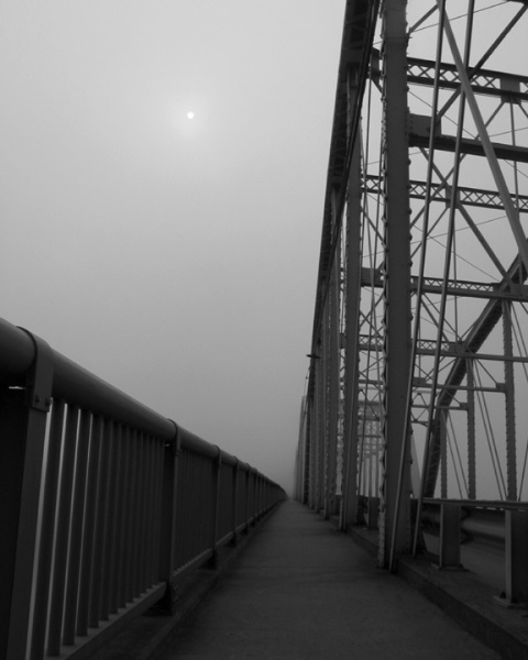 Fog on the Water Street Bridge