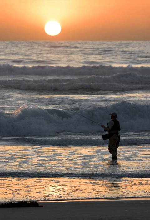 Sunset Fisherman - ID: 1044587 © Mary-Ella Bowles