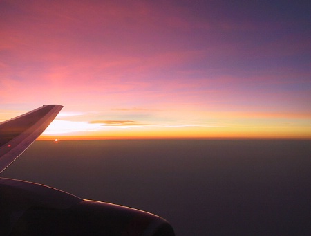 Sunset In Flight - June 2001