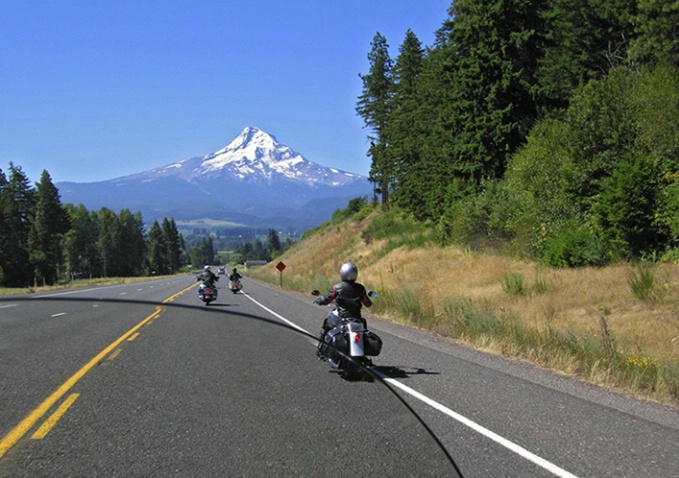 Mount Hood on a Harley - ID: 1062241 © John Tubbs