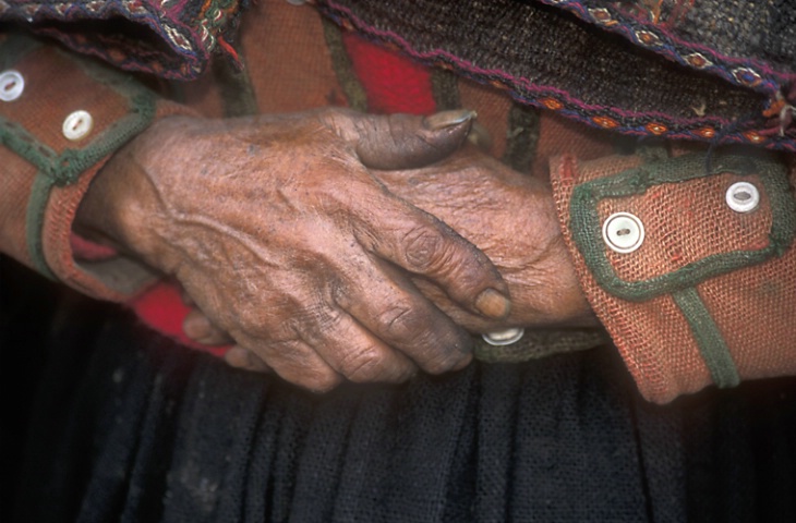 Old woman's hands