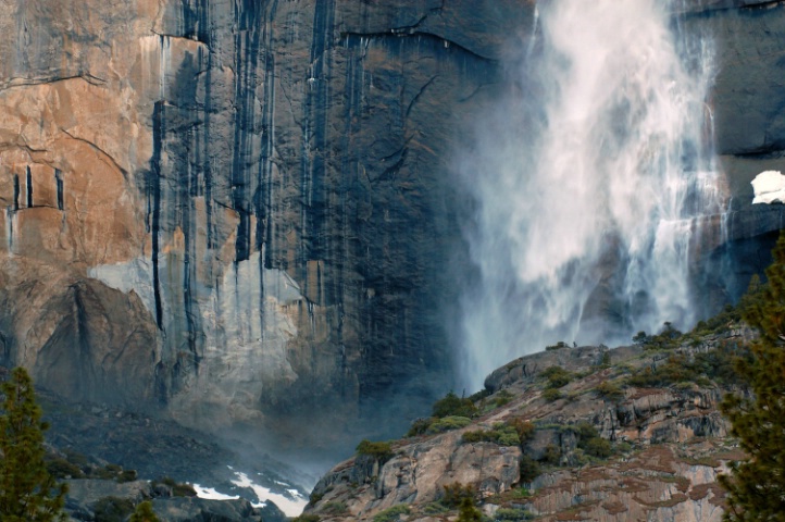 Granite face of Yosemite Falls