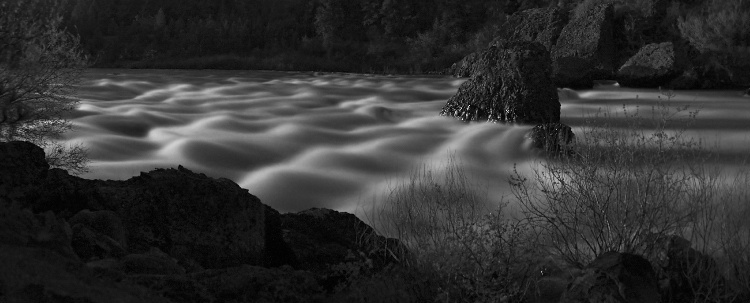 Spokane River Moonrise