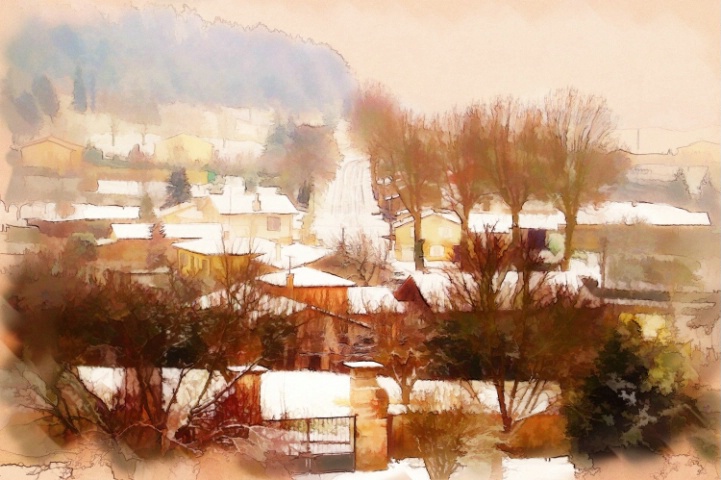 Villebois in the Snow, Charente, France