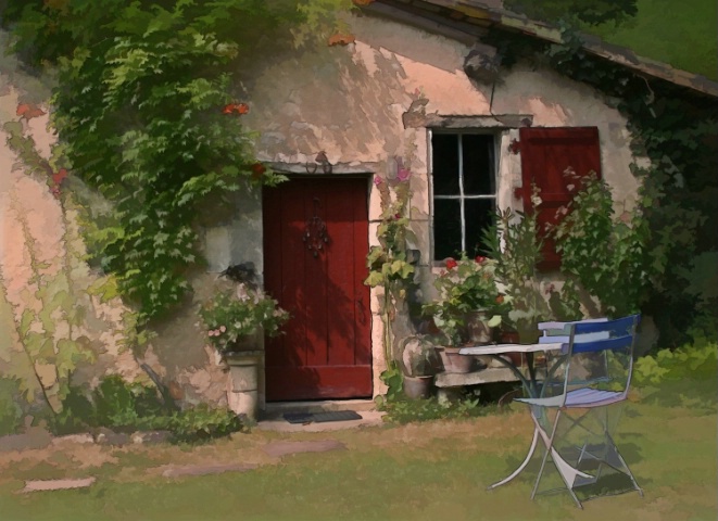 Outhouse, Nanteuil, Dordogne, France
