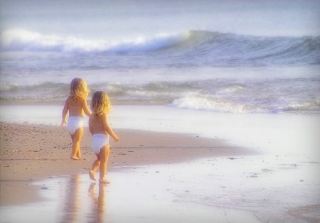 Twins on Beach
