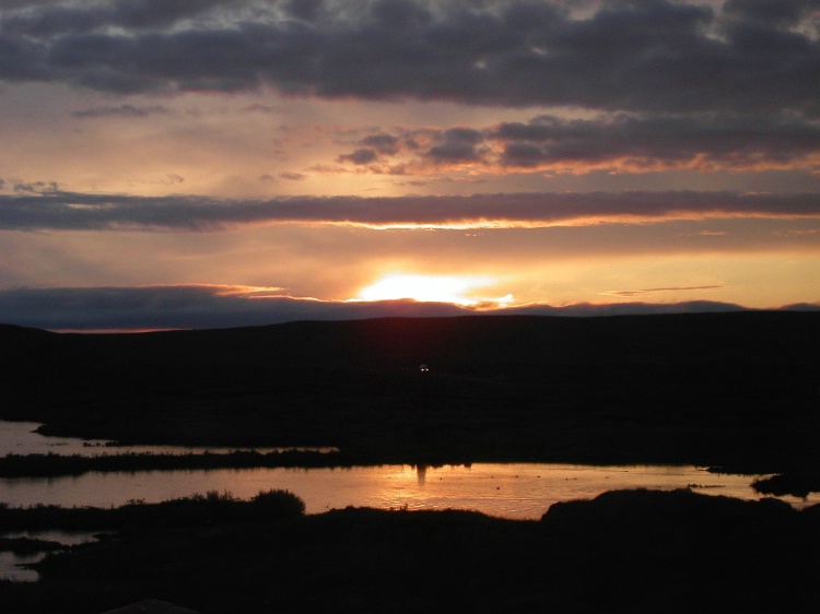 Sunset over Lake Myvatn